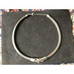 Zilveren Collier Lengte 45 cm. Gewicht 46 gram, eerste gehal