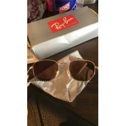 Ray-Ban rayban zonnebril sunglasses goud gold roze metaal