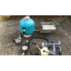 Compleet filterset met 2 pompen en waterval beadfilter ub50