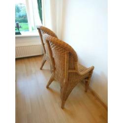 Rieten stoelen (2x)