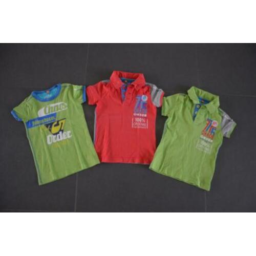 3x shirt chaos en order, maat 110-116