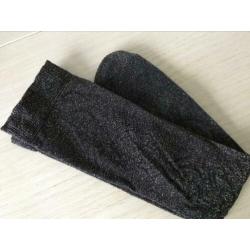 Lurex pantykousjes zwart/goud .....nieuw.....