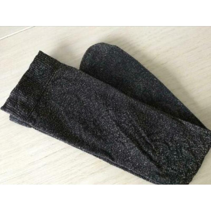 Lurex pantykousjes zwart/goud .....nieuw.....