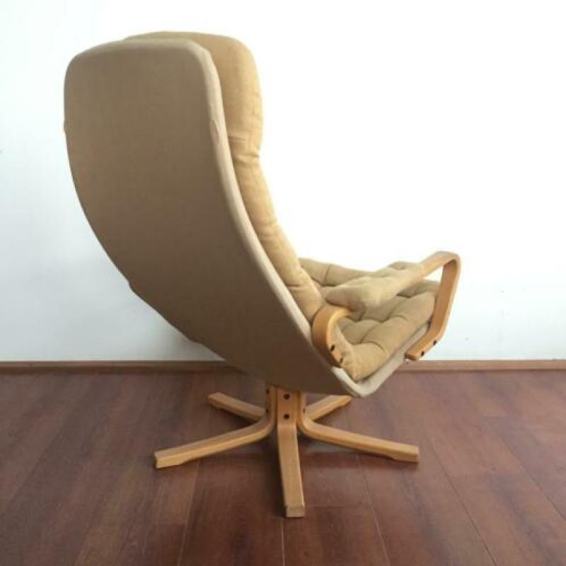 Vintage jaren 60 70 scandinavisch design Dux draai fauteuil