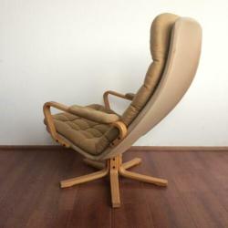 Vintage jaren 60 70 scandinavisch design Dux draai fauteuil