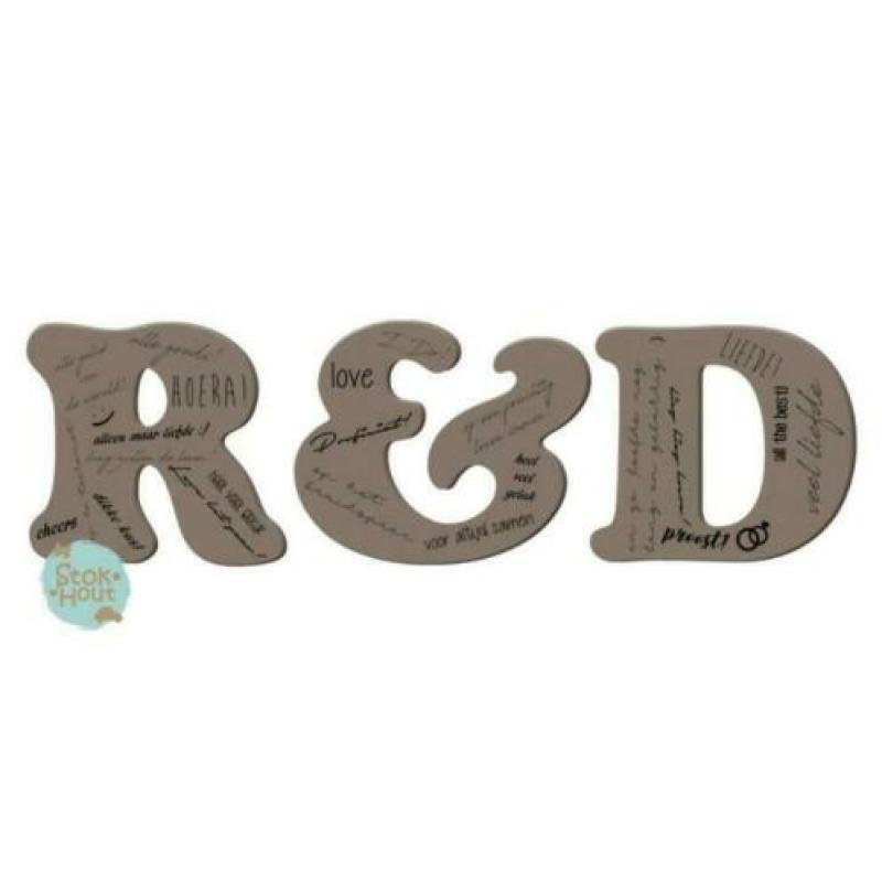 Mooie houten gastenboekletters voor huwelijk | Stokhout 74