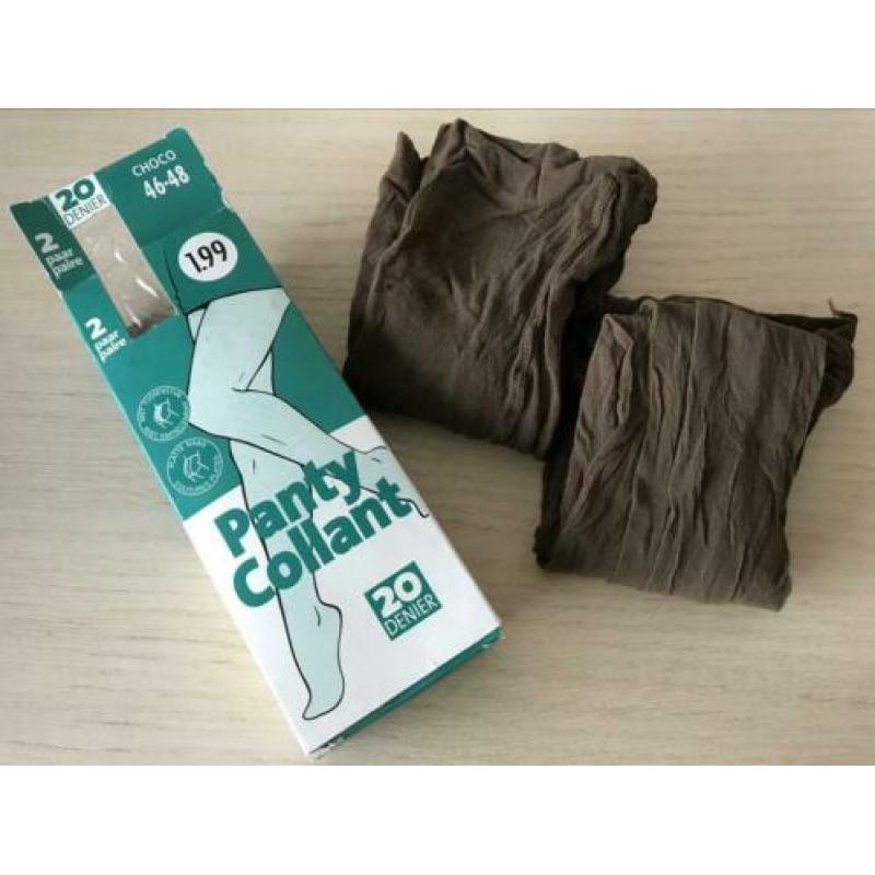 2 paar bruine panty’s maat 46/48 .....nieuw
