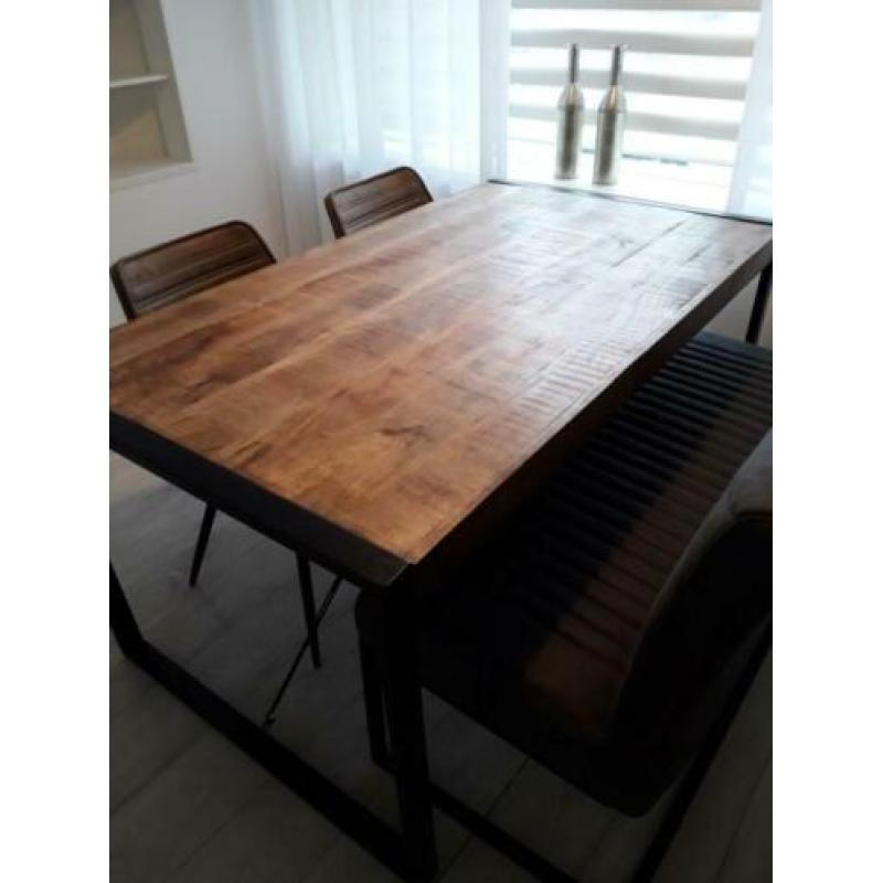 Industriële robuuste eettafel, nieuw