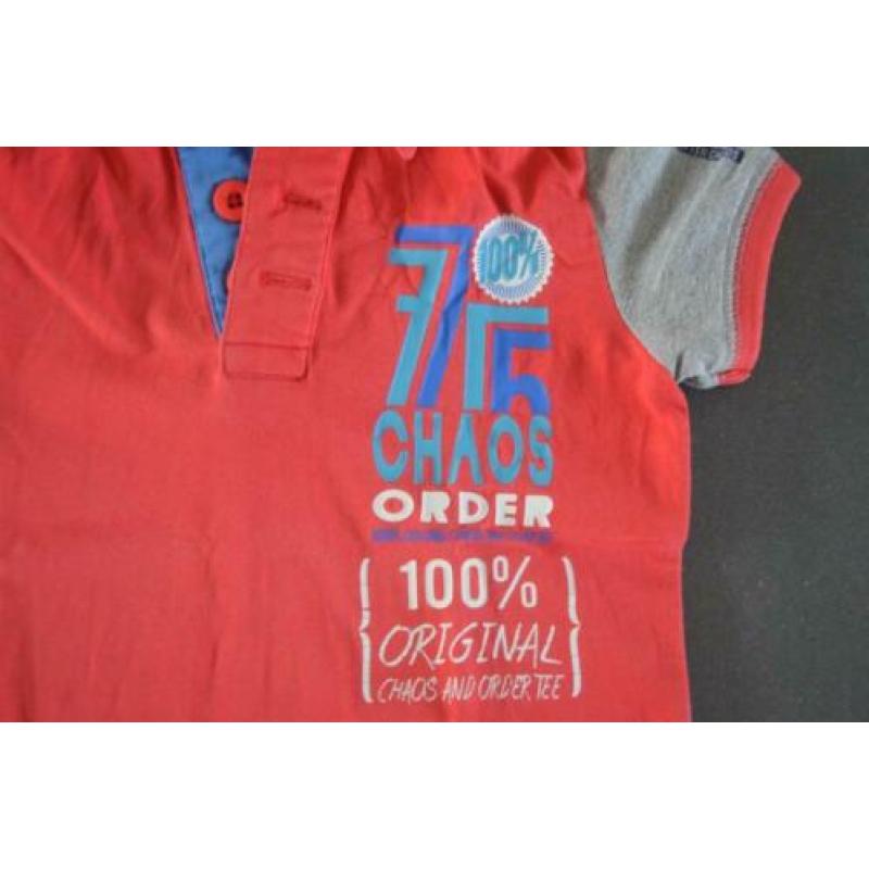 3x shirt chaos en order, maat 110-116