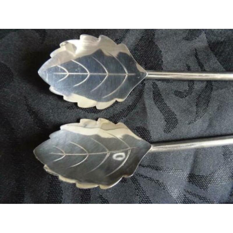 zilver lepels Hans Jensen Denmark keurmerk vis lange lepel