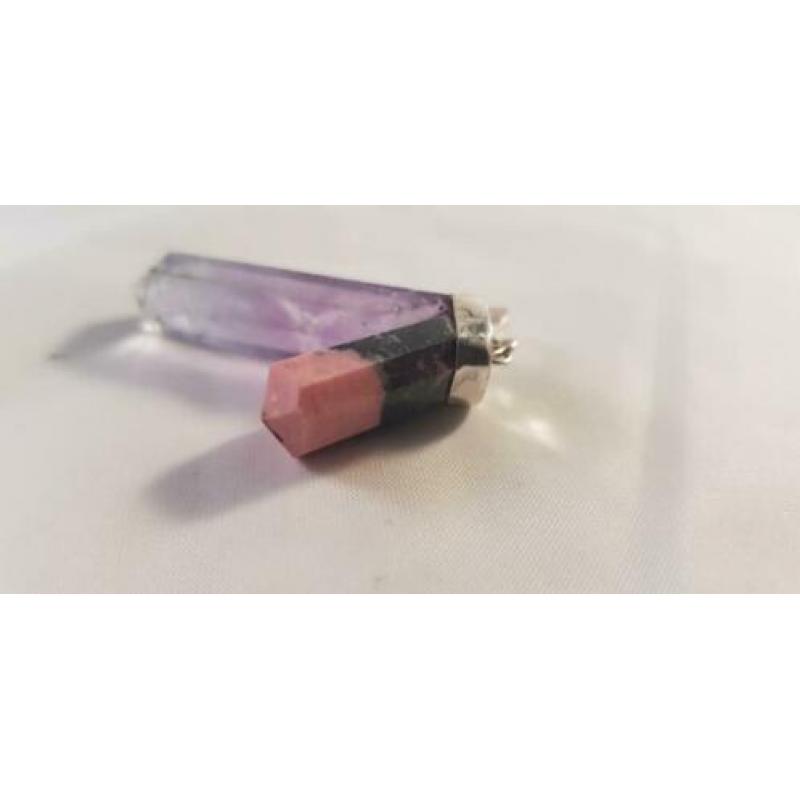Fluoriet met rhodochrosiet