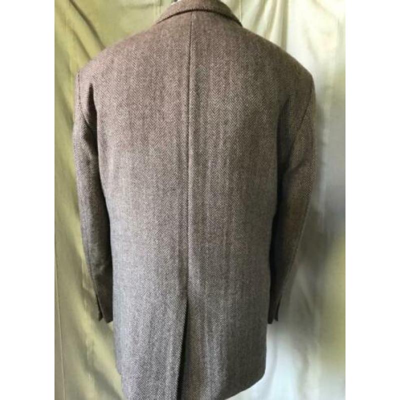 Harris Tweed colbert in maat 27. Lichtbruin beige visgraat.