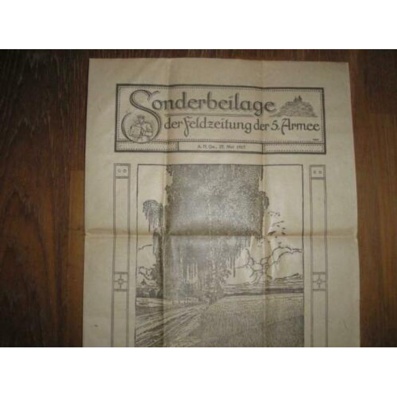 WO I 1916/17 4x Feldzeitung der 5Armee.. Goede