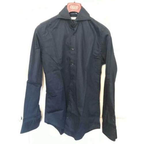 Aldaberto Spina overhemd donker blauw m39 ihgst
