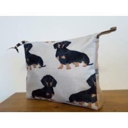 Nieuw: langharige Teckel,Dachshund etui by Kadodotje