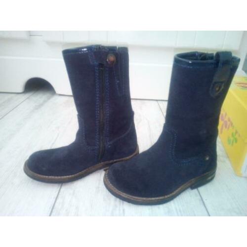 donker blauwe suede meisjes laarzen maat 24 van PIEDRO