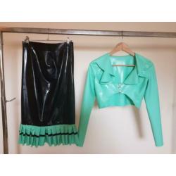 Latex rok met beloro maat s