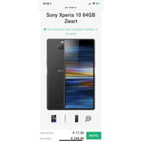 Sony Xperia 10 64GB Zwart