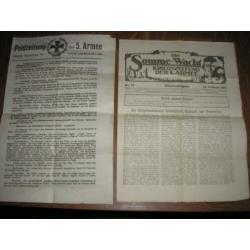WO I 1916/17 4x Feldzeitung der 5Armee.. Goede
