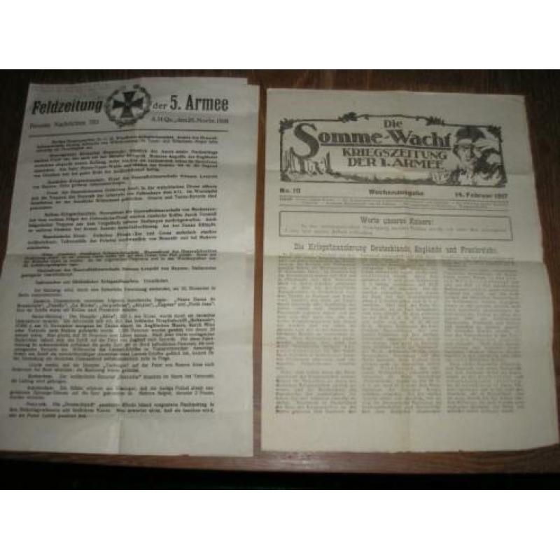 WO I 1916/17 4x Feldzeitung der 5Armee.. Goede