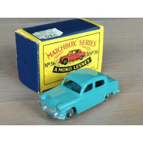 Matchbox Moko Lesney 36 – Austin A50 blauw-groen in Doos MIB