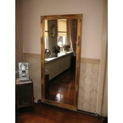 Exclusieve! Grote "Facet"Geslep R.H"Barok"Spiegel Goudkleur