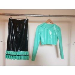 Latex rok met beloro maat s