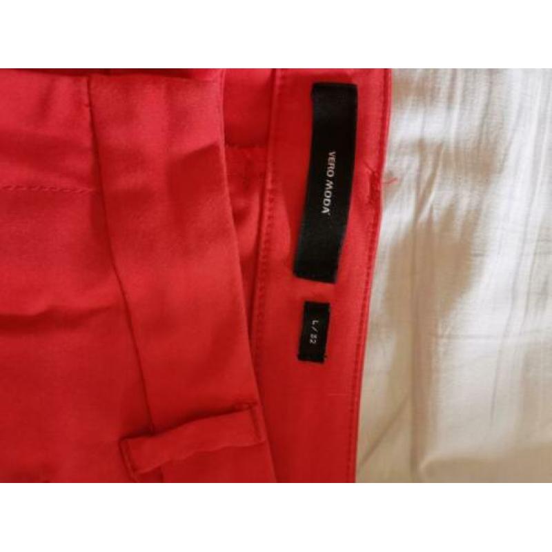 Vero Moda Victoria Fiery Red broek dames maat L
