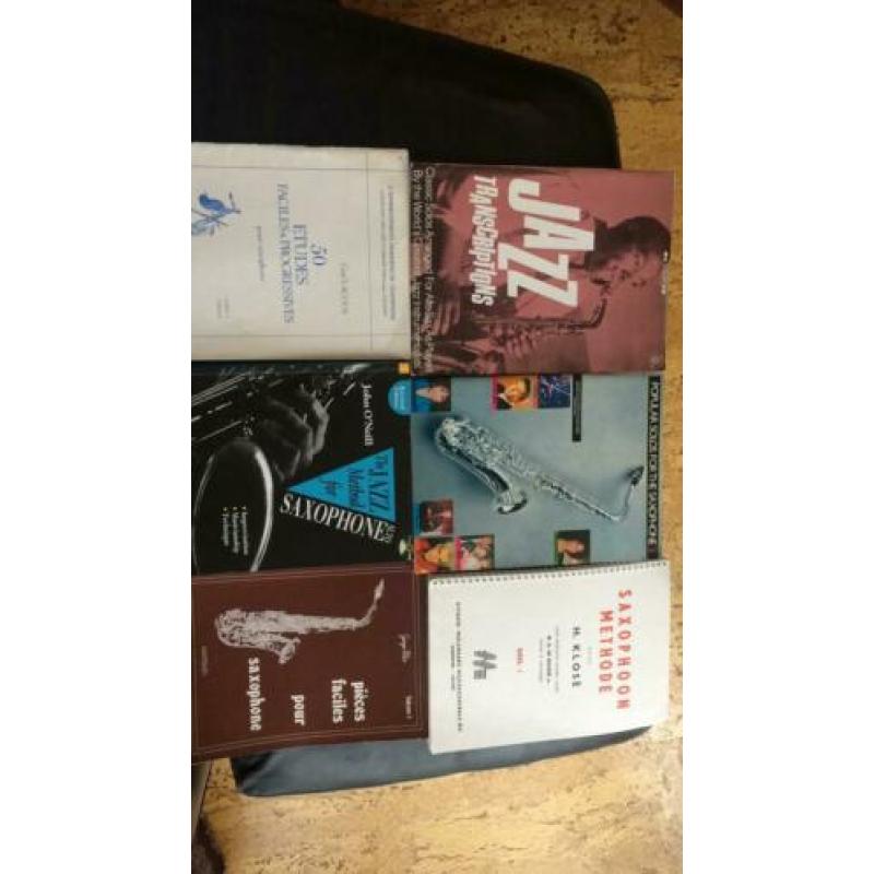 6 altsaxofoon muziekboeken jazz, etudes, klose, classics