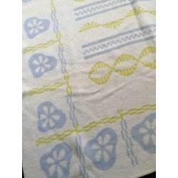 Wollen deken 100%schapenwol /plaid/ vintage / retro