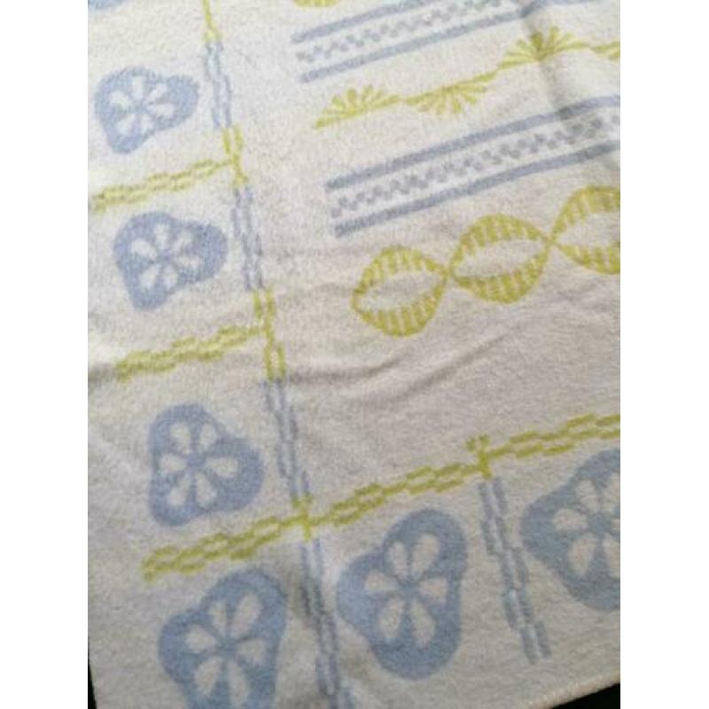 Wollen deken 100%schapenwol /plaid/ vintage / retro