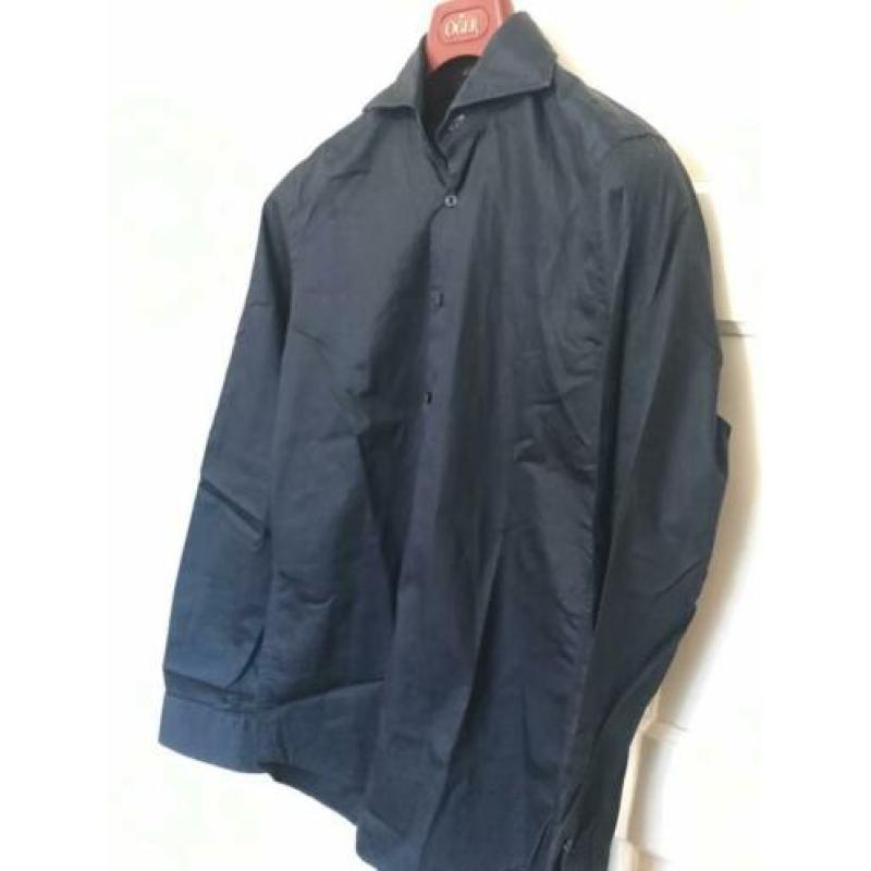 Aldaberto Spina overhemd donker blauw m39 ihgst