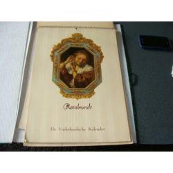 Oude Kunstkalender Rembrandt 1954, Jan Steen 1953, P de Hoog