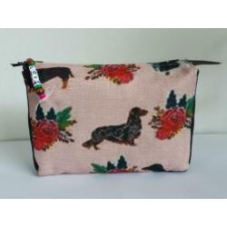 Nieuw: langharige Teckel,Dachshund etui by Kadodotje