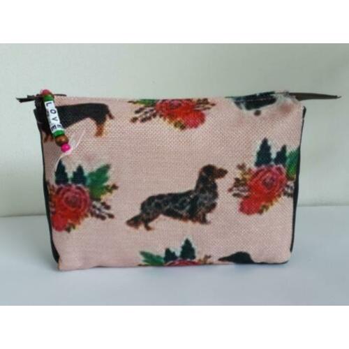 Nieuw: langharige Teckel,Dachshund etui by Kadodotje