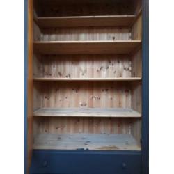 Grenen kast, Brocante, Antraciet