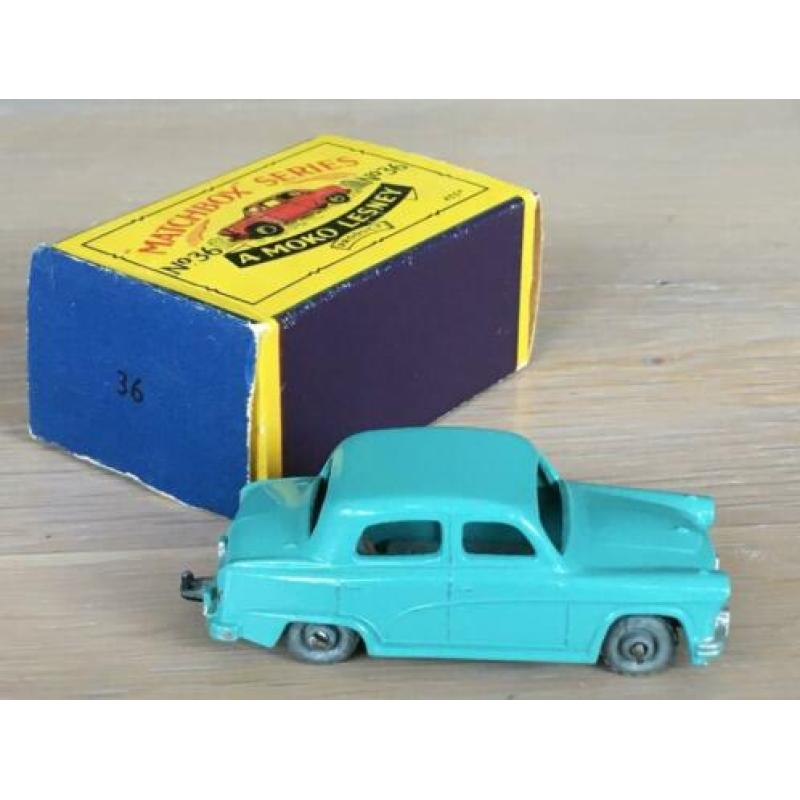 Matchbox Moko Lesney 36 – Austin A50 blauw-groen in Doos MIB