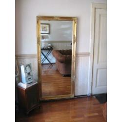 Exclusieve! Grote "Facet"Geslep R.H"Barok"Spiegel Goudkleur