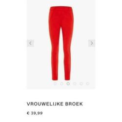 Vero Moda Victoria Fiery Red broek dames maat L