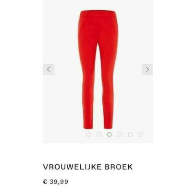 Vero Moda Victoria Fiery Red broek dames maat L
