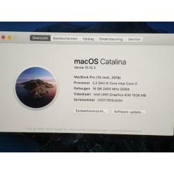MacBook Pro 15 , touchbar , Retina , Core i7 six Core
