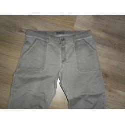 Summum Woman Grijs/Groene Lange Broek Maat 38