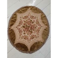 Vintage kleedje roze beige bloemen