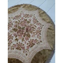 Vintage kleedje roze beige bloemen