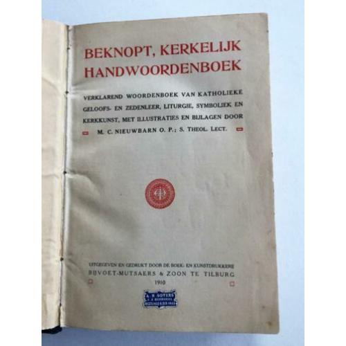 Beknopt kerkelijk Handwoordenboek, 1910, Nieuwbarn, 1st druk