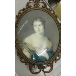 Oude prent met lamp