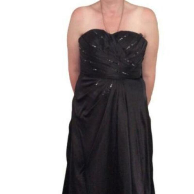 aanbieding zwarte galajurk maat 34 36 38 40
