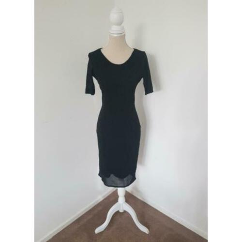 Emma jurk zwart 38/40 M/L (College Style)
