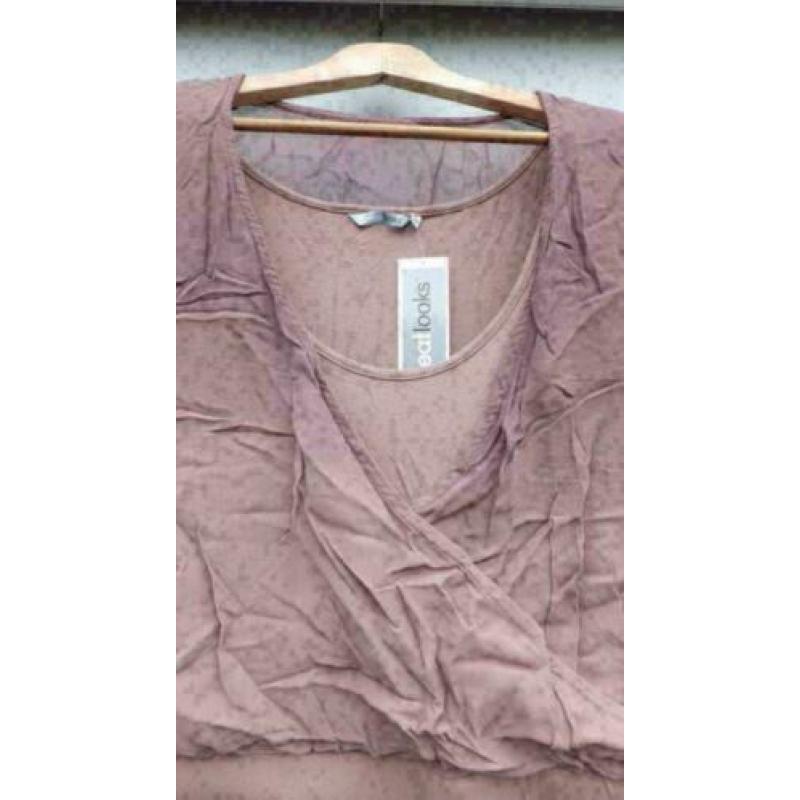 GREET LOOKS apart caramelkleurig jurk mt 52
