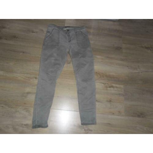 Summum Woman Grijs/Groene Lange Broek Maat 38